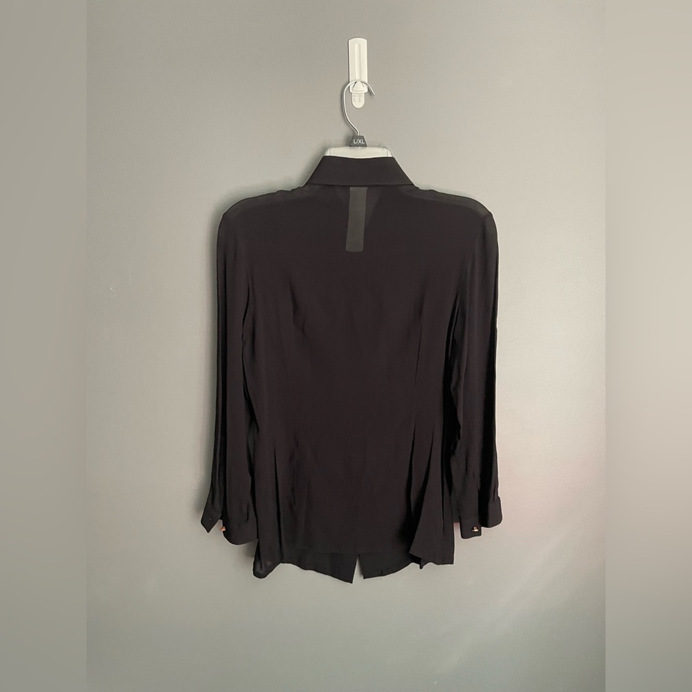 Gianni Versace Couture S/S 1999 Black Silk Medusa Head Button Down Size 44 IT - Picture 3 of 7